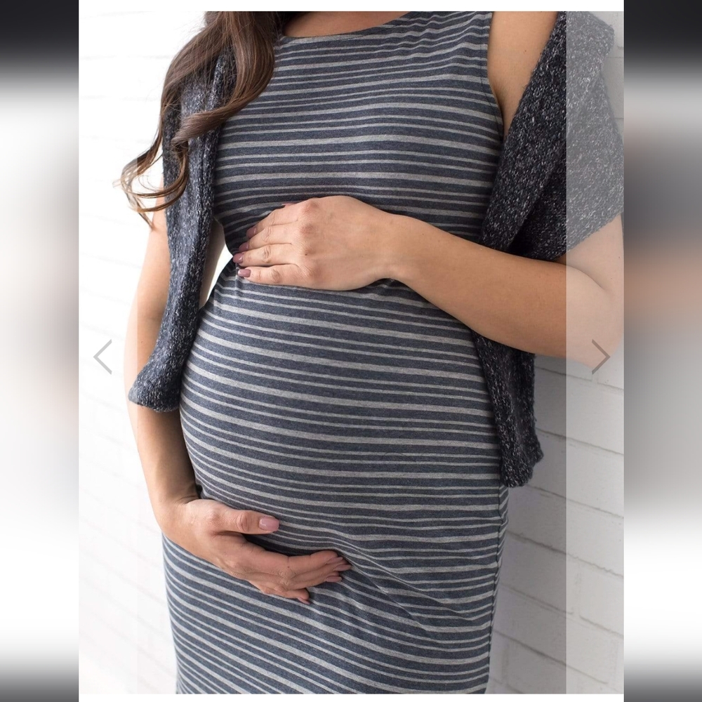 Tupelo Honey Style Striped Maternity Dress XL